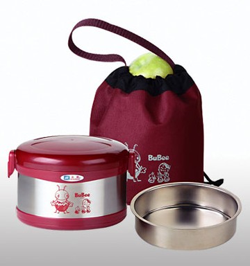 三光牌 佳用真空保溫便當盒 附菜盒+提袋 台灣製造 15.5x11cm 顏色隨機 /個 J-950EB【APP滿額下單10%點數(單一帳號最高5000點)】1/31止