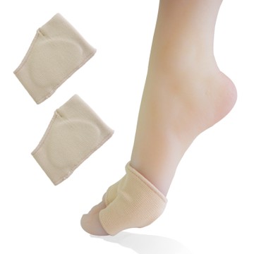 足的美形 螺紋透氣矽膠套指式前掌套(1雙)