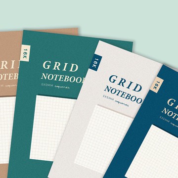 Ching Ching X 簡單生活系列 CN-16197 16K方格加厚定頁筆記