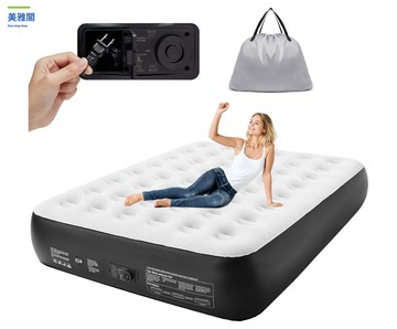 免運 定制 環保PVC植絨充氣高床 戶外露營居家雙人充氣高床床墊 【MYG10251】