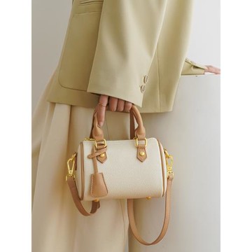 小眾設計包包女2025新款撞色波士頓枕頭包百搭休閑手提單肩斜挎包