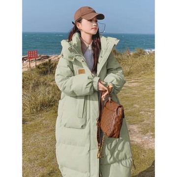 奶呼呼羽絨棉服女2025年冬季新款中長款網紅炸街小個子面包服棉衣