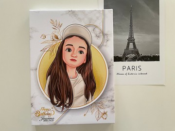 你好Q (彩色/單人)。客製化/Q版/人像寵物/畫像/似顏繪/電子檔