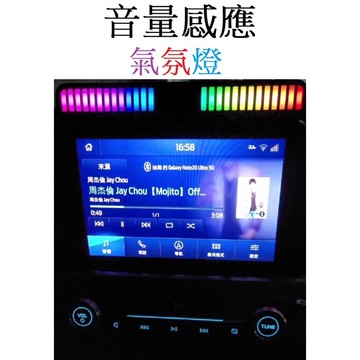 適用於[新KUGA FOCUS可黏] 彩色聲控燈 氣氛燈 汽車氣氛燈 音效燈 裝飾燈 彩色燈 感聲燈 音量感應燈