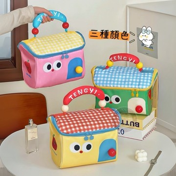 17buy✨〖台灣出貨〗🌈可愛小房子手提袋 多功能 便當袋 化妝包 餐袋 保溫袋 收納袋 野餐便當袋