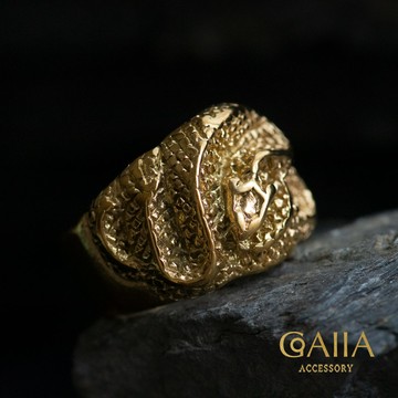 STEEL 鋼戒。黃金蟒蛇 | AA