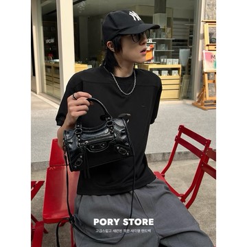 【PORY STORE】獨家！韓系ins復古時髦手提包 小方包 實拍 男女 百搭 單肩包 逛街包 波士頓包