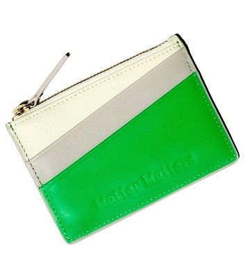 Good Enough 皮革卡片套 拉鍊散紙包 • 綠色