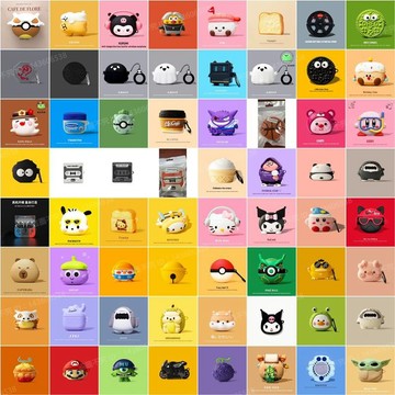三星Galaxy Buds3/Buds3 Pro保護殼 三星 Buds3 FE耳機殼 保護套 卡通矽膠軟殼 充電防摔殼