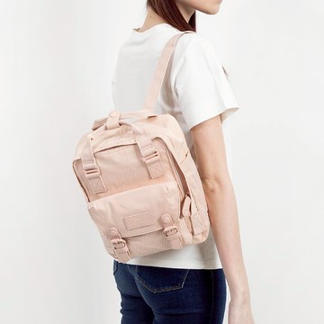 【DOUGHNUT】10.5吋 防潑水 迷你後背包 馬卡龍 水壺格-粉 NT