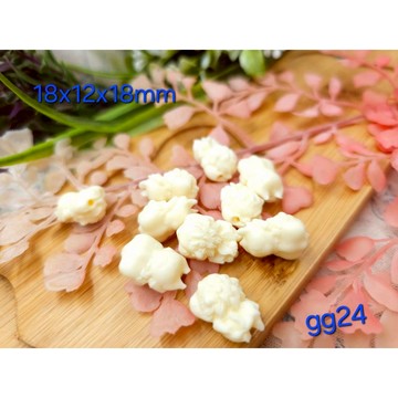 吊墜孔小獅子趴趴獅子水晶文玩玉石木頭串珠配件GG24