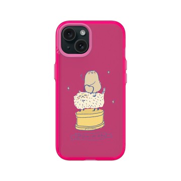 iPhone 15 Clear 粉漾桃 - 咻咻熊 XiuXiubear - 歡迎加入阿泥教