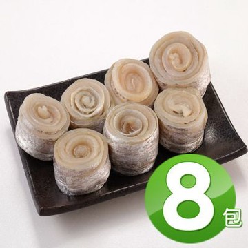 【華得水產】特大無刺白帶魚捲8包組(500g/ 包/約6-10卷)