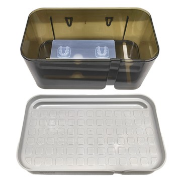 ffcat 浴室強力無痕貼置物面紙衛生紙架 約寬24.4*深14*高13.6cm  白+深灰  1個