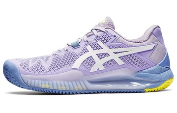 WMNS ASICS GEL-RESOLUTION 8 TENNIS SNEAKERS LILAC BLUE
