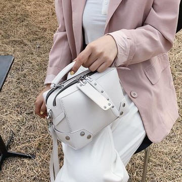 韓版純色大容量包包女2025新款時尚單肩斜挎包洋氣簡約小方包女包