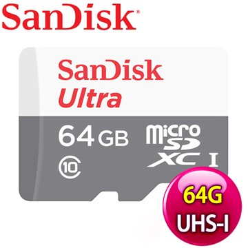 SanDisk 64GB Ultra Micro SDXC UHS-I 記憶卡(100MB/s) 無轉卡