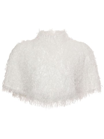 Unreal Fur - Cape Verde cropped cape - women - Polyester - OS - White