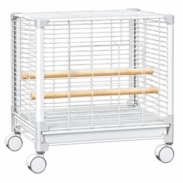 籠具/外出籠 【設彩】鸚鵡鳥籠 61*43*55cm 鸚鵡專用大號豪華別墅籠子 觀賞籠（防生銹 橫向鐵絲 多開門設計）
