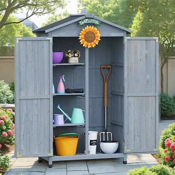 戶外工具房收納柜防雨防曬花園庭院雜物箱柜子室內陽