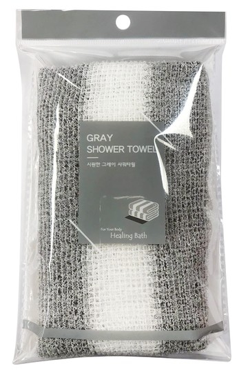 Healing Bath Gray Shower Towel