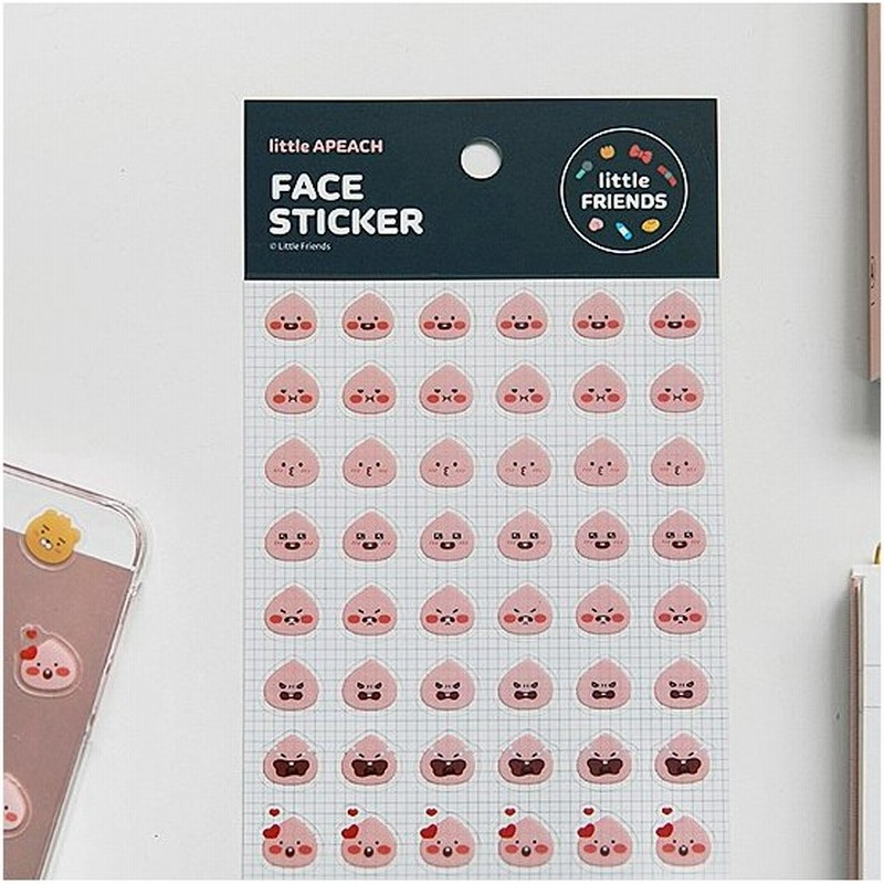 韓国文具 カカオフレンズ リトルフレンズ フェイス 透明ステッカー 文房具 シール かわいい キャラクター 通販 Lineポイント最大0 5 Get Lineショッピング