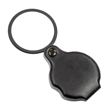 CARSON 卡薾紳 旋式收納放大鏡 4倍倍率 透鏡直徑4.7cm  黑色  1個