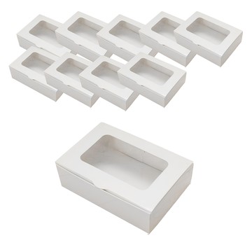 中央包裝 多用途透明窗盒 (大)  10個  白色