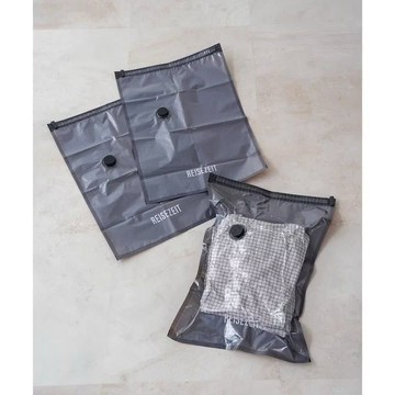 日本人氣3coins 日本熱銷 旅行真空壓縮收納袋 (3入組)
