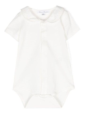 Tartine Et Chocolat - logo-embroidered cotton body - kids - Cotton - 18 mths - White