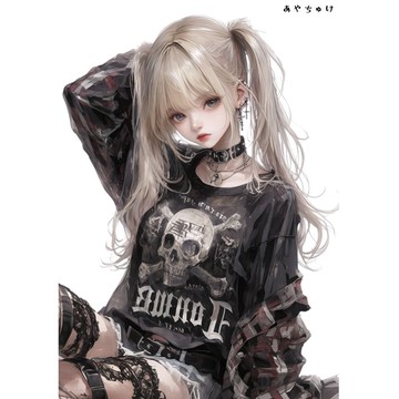 【10月新作5】07-094-0011 人物貼紙 輕龐克女孩