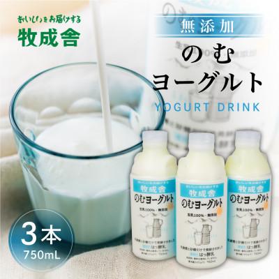 ふるさと納税 飛騨市 飛騨の牛乳屋・牧成舎の飛騨産生乳100%と砂糖のみで作った飲むヨーグルト3本