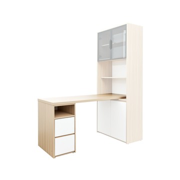 Milky L桌面/右小櫃 完美主義【X0193】