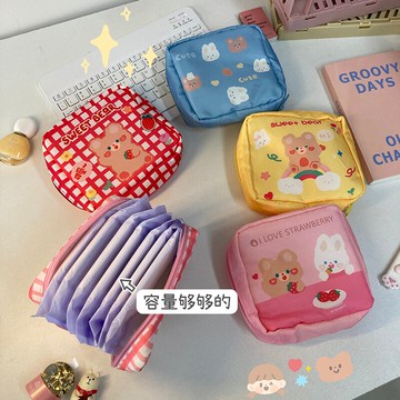 姨媽巾收納包可愛少女便攜裝衛生巾袋子放衛生棉m巾的月事小包ins