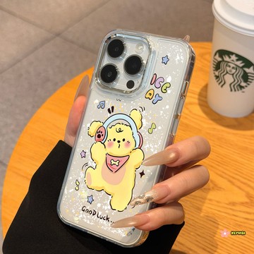 南區現貨✨ 手機殼 金屬攝像頭 聽歌舞動黃小狗 適用蘋果17Air 16 15 14 13 12 Pro Max Plu