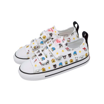 [ACS] Converse 休閒鞋 All Star 2V 中小童 白 彩 三麗鷗聯名 魔鬼氈 帆布鞋 A17703C
