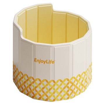 中國 EnjoyLife 厚實五層可收摺泡澡桶  高68cm  甜甜橙光  1個