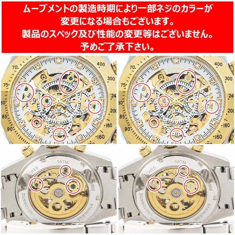 DANIEL&DOUGLAS ダニエルダグラス 自動巻き メンズ 腕時計 箱付