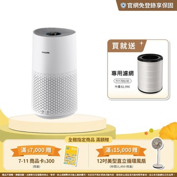 飛利浦奈米級抗敏空氣清淨機(AC1711/80)-適用14坪-白小奈輕量版