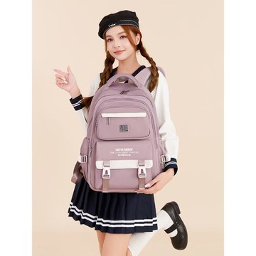 (免運)中學生書包女生大容量減負護脊小學五六年級初中高中輕便雙肩背包