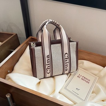 👜 卿選好物 👜 ins帆布單肩斜挎手提包包女 大容量通懃託特包 斜挎時尚森係外出旅遊 斜挎包 單肩包 側背包