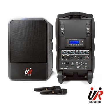 UR SOUND 250W藍牙/USB/SD雙頻移動式無線擴音機 PU-9S802NB