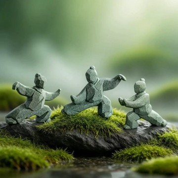 【台灣現貨】東方文化 太極人物擺件 魚缸擺飾 功夫擺飾 武俠公仔 禪意造景 國風擺件 茶寵擺件 書架擺飾 微景觀裝飾
