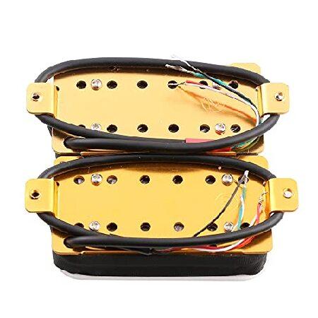 LYWS Ceramic Magnet White Guitar Humbucker Pickup Set, Bridge and Neck Invader Style