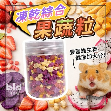 【彩虹維他命】凍乾綜合果蔬粒 20g 倉鼠營養磨牙零食 倉鼠零食 蜜袋鼯 兔子 草莓/芒果/紫薯/香蕉 營養點心