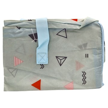 E.dot 手提棉被收納袋 藍三角(大號) 58x38x22cm 牛津布  1個  1入