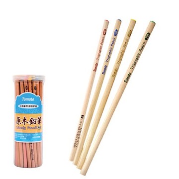 [限時優惠]【史代新文具】Tomato P-011 HB 小三角原木鉛筆(48支/筒)