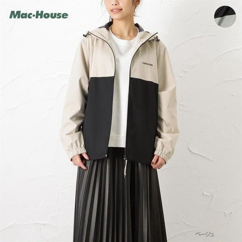 Converse コンバース マウンテンパーカー レディース 撥水 防風 ジップアップ バイカラー 配色切替 ロゴ 刺繍 ポケット ジャケット ブランド 人気 アウター 通販 Lineポイント最大0 5 Get Lineショッピング