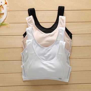 青少年女內衣純棉高中生文胸薄海綿杯無鋼圈網眼小背心14-16-18歲