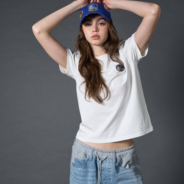 NBA 女款 電繡 短袖上衣 勇士隊